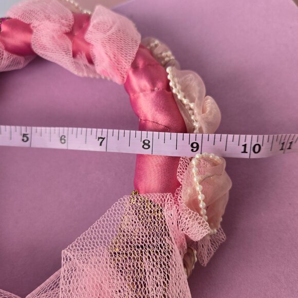 Handmade Pink Rose Crown Flower Tiara 1920s-Style  Fairycore Romantic Headband main image 7